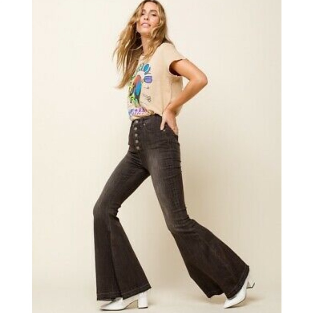 Free People black flare jeans